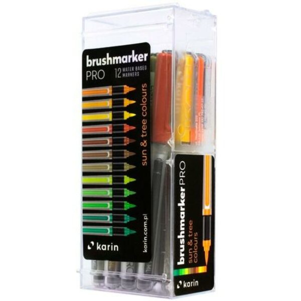 Σετ Μαρκαδόροι Karin Brushmarker Pro - Sun and Tree Colours 12 Τεμάχια - S8429815