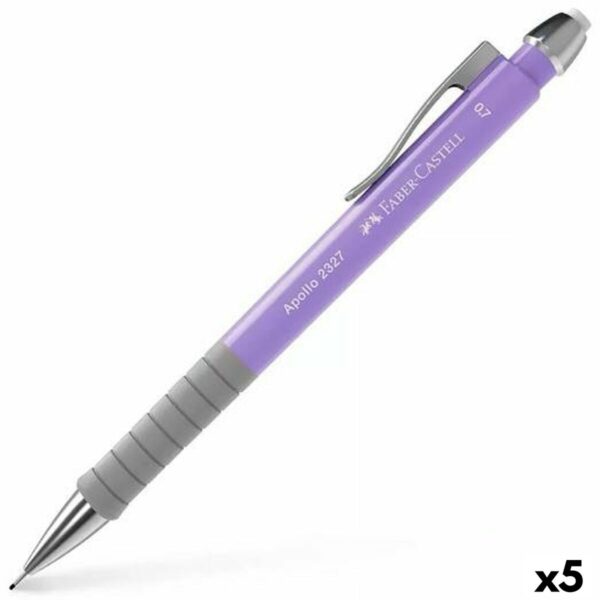 Μηχανικό Mολύβι Faber-Castell Apollo 2327 Λιλά 0,7 mm (5 Μονάδες) - S8428298