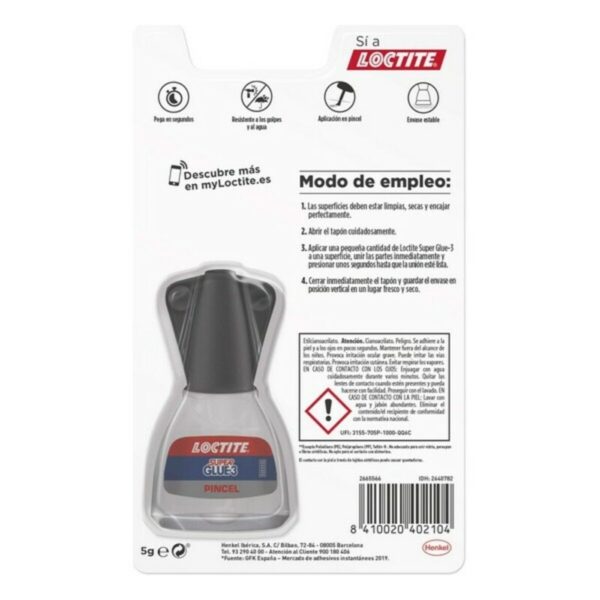 Κόλλα Super Glue 3 Loctite Πινέλο (5 gr) - NVA0402104