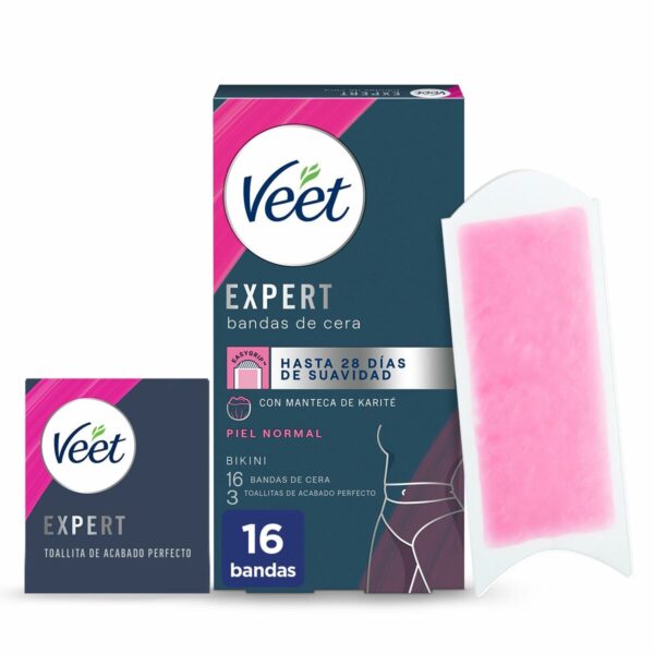 VEET EXPERT BIKINI depilatory wax strips for normal skin 16 units - NVA6006573