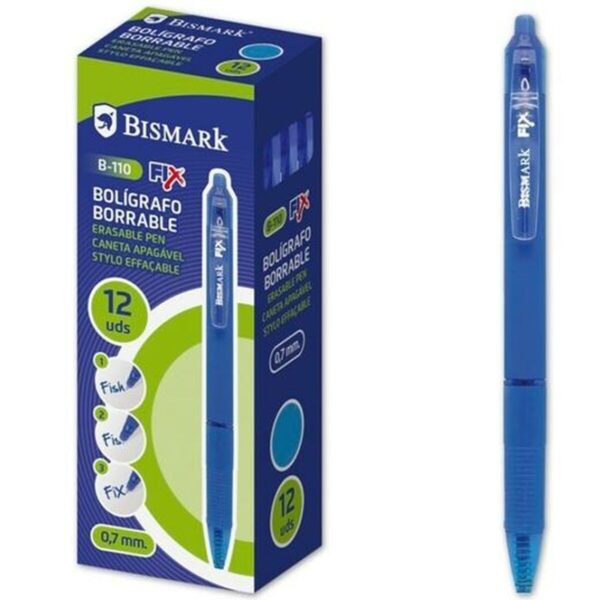 Σετ Στυλό Bismark B-110 Fix Μπλε 0,7 mm (12 Τεμάχια) - S8430726