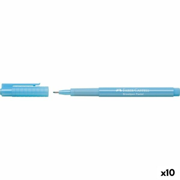 Μόνιμος δείκτης Faber-Castell Broadpen Pastel Μπλε Παστέλ (x10) - S8421739