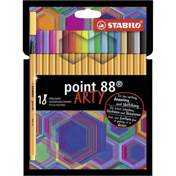 Σετ Μαρκαδόροι Stabilo Point 88 ARTY 0,4 mm (18 Τεμάχια) - S7808504