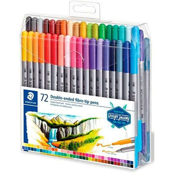 Σετ Μαρκαδόροι Staedtler Design Journey Διπλό άκρο Πολύχρωμο (4 Μονάδες) - S8423385