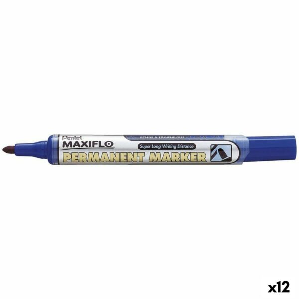 Μόνιμος δείκτης Pentel Maxiflo NLF50 Μπλε 12 Μονάδες - S8422311