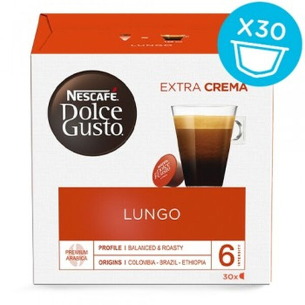 Κάψουλες για καφέ Nestle LUNGO 30 Τεμάχια (x1) (30 Μονάδες) - S0452404