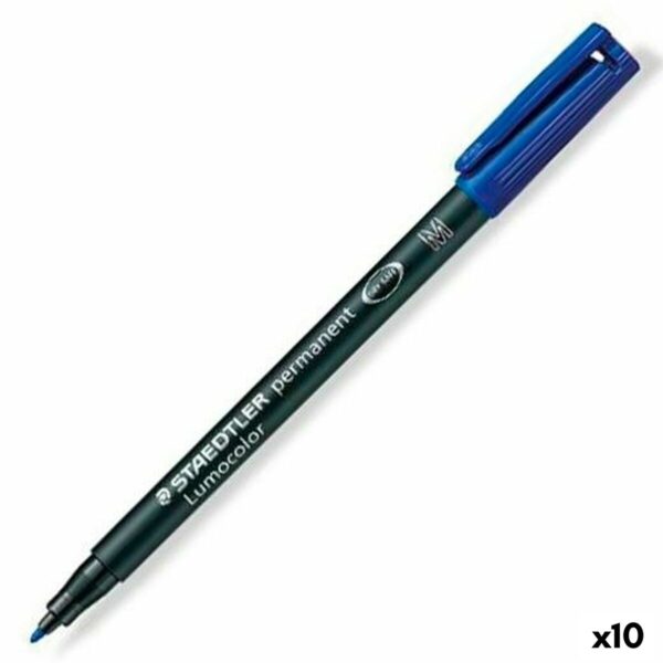 Μόνιμος δείκτης Staedtler Lumocolor 317-3 M Μπλε (x10) - S8422863