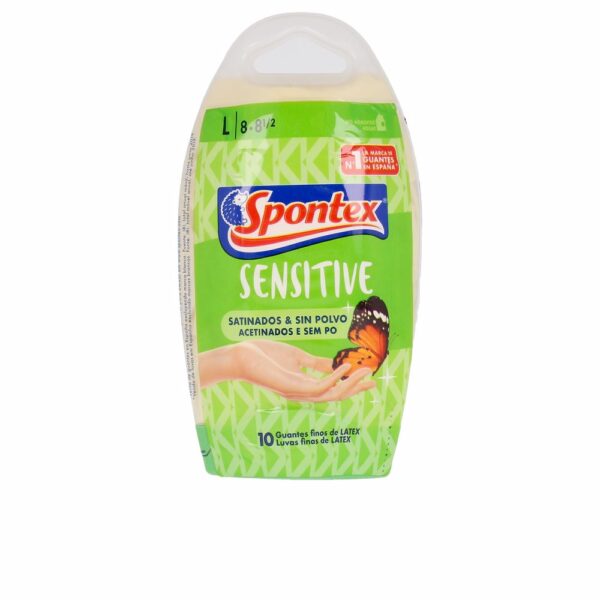 Spontex Γάντια Καθαριότητας Sensitive Latex Large - NVA0610300