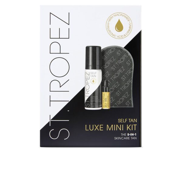 ST.TROPEZ SELF TAN LUXE MINI LOT 3 pcs Cream Mousse 50 ml + Glow Tonic Luxe Tanning Drops 5 ml + applicator mitt - NVA2304222