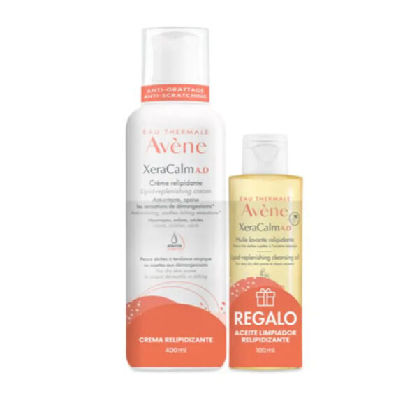 AVENE XERACALM AD LIPIDIDIZING CREAM LOT 2 pcs Cream 400 ml + Cleansing oil 100 ml - NVA9345965-1