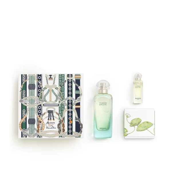 HERMÈS A SOUTH GARDEN LE NIL LOT 3 pcs Eau de Toilette spray 100 ml + Bar soap 50 gr + Eau de Toilette 7.5 ml - NVA0422860