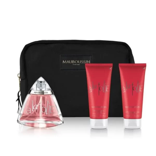 Mauboussin A La Folie W Set - EdP 100 ml+ b/lot 100 ml + sh/gel 100 ml + pouch - LB2270776