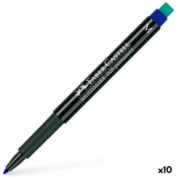 Μόνιμος δείκτης Faber-Castell Multimark 1523 M Μπλε (x10) - S8421696