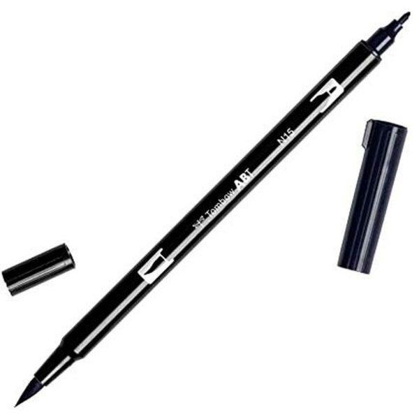 Μόνιμος δείκτης Tombow ABT Dual N15 Μαύρο (x6) - S8418483