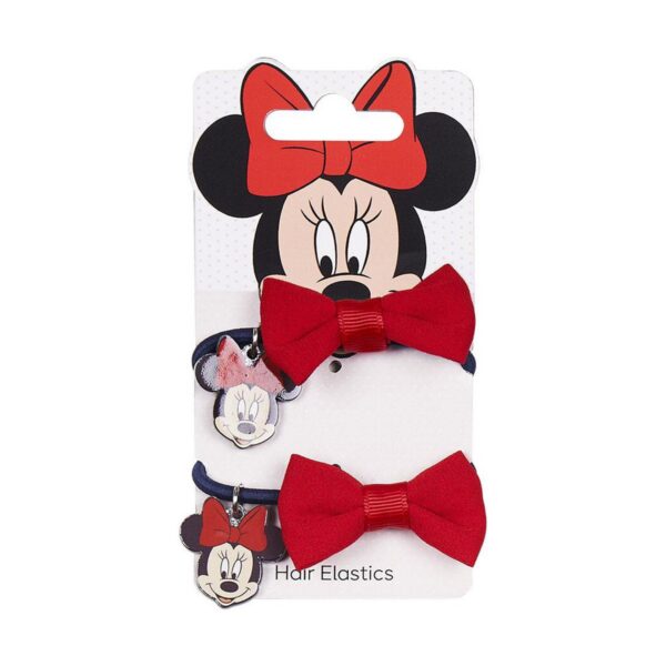 Λάστιχα Μαλλιών Minnie Mouse Κόκκινο Μπλε Γραβάτα x2 - NVA4164060