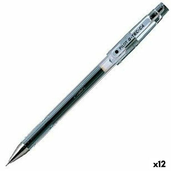 Στυλό με τζελ Pilot G-Tec C4 0,2 mm Μαύρο Βελόνα (12 Μονάδες) - S8431036