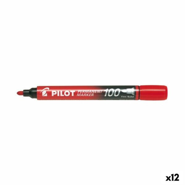 Μόνιμος δείκτης Pilot SCA-100 Κόκκινο 1 mm (12 Μονάδες) - S8422481