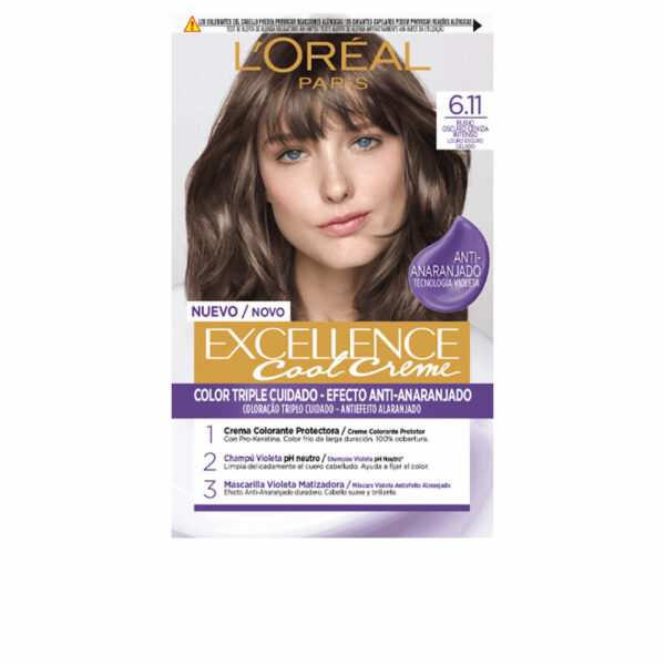 Μόνιμος Χρωματισμός σε Κρέμα L'Oreal Make Up Excellence Cool Creme 6.11-rubio oscuro ceniza - NVA3942268