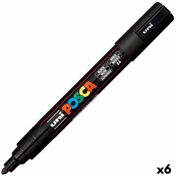 Μαρκαδόροι POSCA PC-5M Σημείο κουκίδας Μαύρο x6 - S8422621