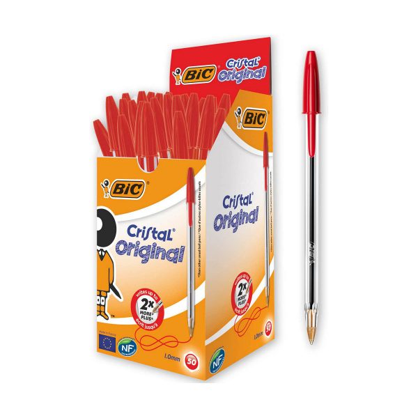 Μολύβι Bic Cristal Αρχικό 0,32 mm Κόκκινο Μισή 50 Μονάδες - S8421070