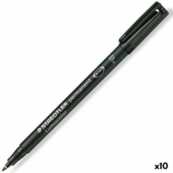 Μόνιμος δείκτης Staedtler Lumocolor 318-9 Μαύρο (x10) - S9906848