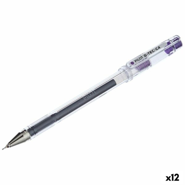 Στυλό με τζελ Pilot G-Tec C4 0,2 mm Βιολετί Βελόνα (12 Μονάδες) - S8431044