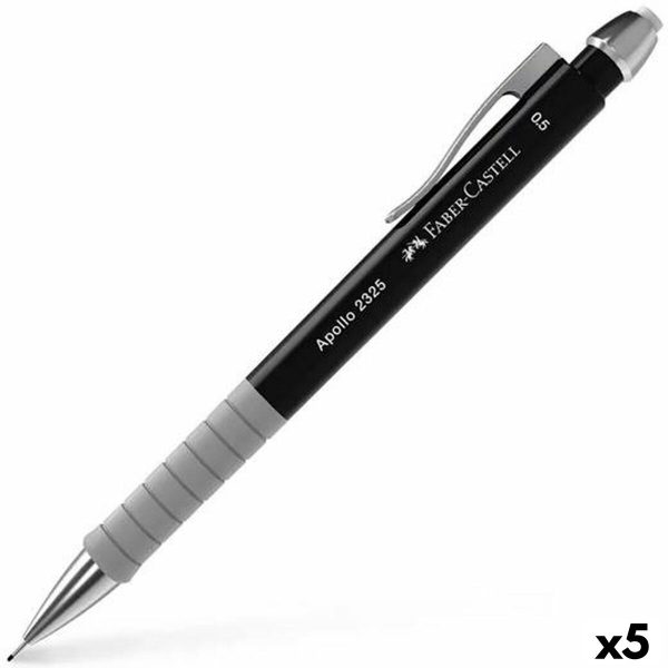 Μηχανικό Mολύβι Faber-Castell Apollo 2325 Μαύρο 0,5 mm (5 Μονάδες) - S8421820