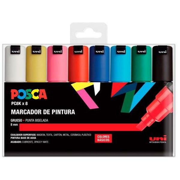 Σετ Μαρκαδόροι POSCA PC-8K Πολύχρωμο 8 Τεμάχια x1 - S8418988