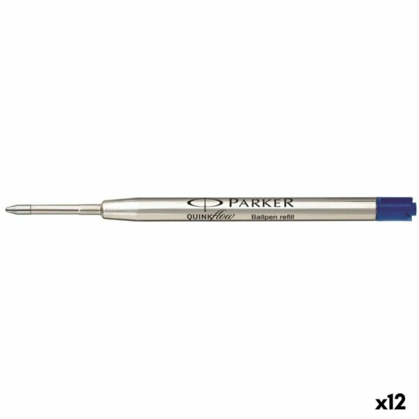 Ανταλλακτικό Στυλό Parker Quink Flow Μπλε (12 Μονάδες) - S8425058