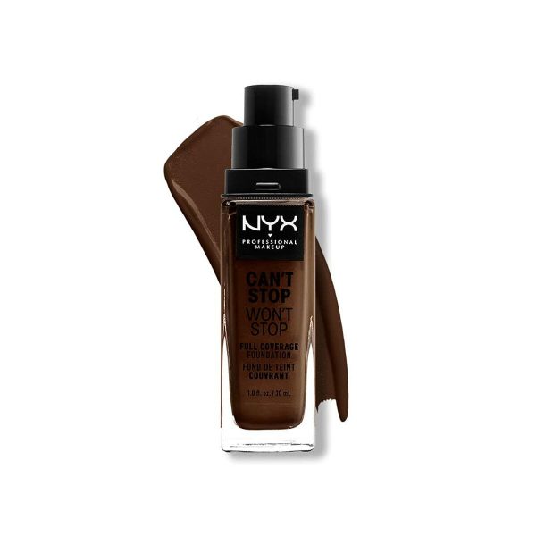 NYX PROFESSIONAL MAKE UP CAN'T STOP WON'T STOP full coverage foundation #deep ebony 30 ml - NVA7181284