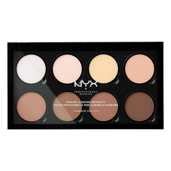 NYX PROFESSIONAL MAKE UP HIGHLIGHT & CONTOUR PRO palette 8x2,7 gr - NVA7836245