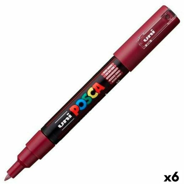 Μαρκαδόρος POSCA PC-1M Κόκκινο Βουργουνδίας (x6) - S8422666