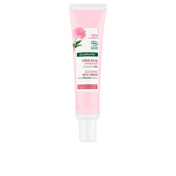 Klorane Organic Peony Soothing Rich 24ωρη Ενυδατική Κρέμα Προσώπου για Ευαίσθητες Επιδερμίδες 40ml - PARS-KL-214-40