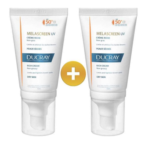 DUCRAY MELASCREEN protective anti-stain fluid SPF50 duo 2 x 50 ml - NVA9397490