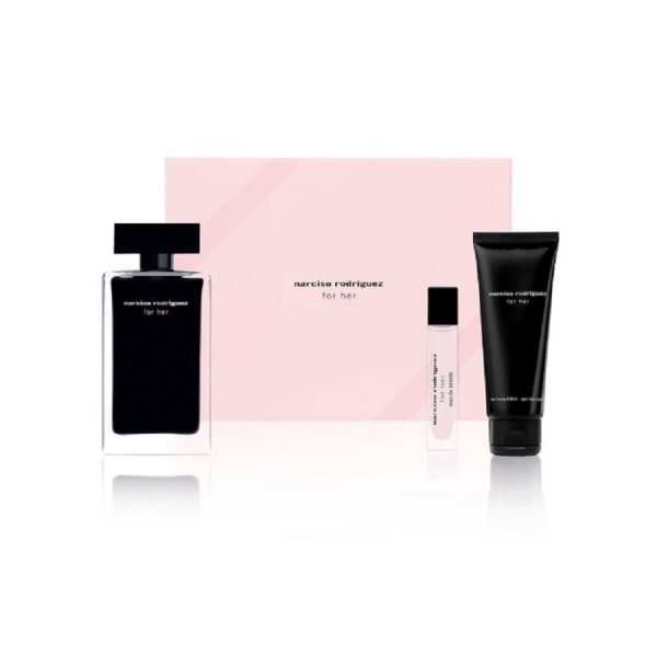 NARCISO RODRIGUEZ FOR HER CASE 3 pcs Eau de Parfum spray 100 ml + Body lotion 50 ml + Eau de Parfum spray 10 ml - NVA2107895