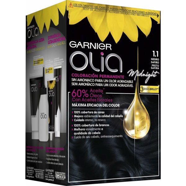 Μόνιμη Βαφή Garnier Olia Mini 1.10 Black Sapphire 50gr - NVA2306997