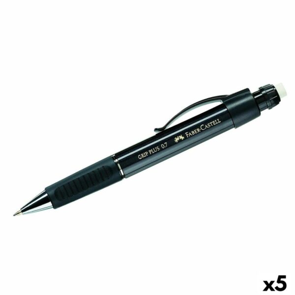 Μηχανικό Mολύβι Faber-Castell Grip Plus Μαύρο 0,7 mm (5 Μονάδες) - S8421611