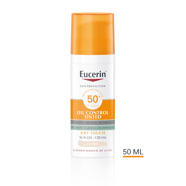 EUCERIN SUN PROTECTION oil control dry touch gel-cream color SPF50+ #light 50 ml - NVA0341106