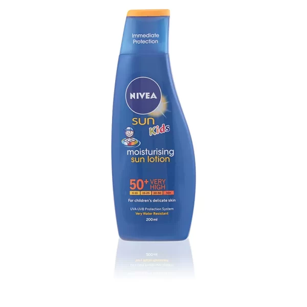 Nivea Αδιάβροχο Παιδικό Αντηλιακό Γαλάκτωμα Sun Kids Protect & Care για Πρόσωπο & Σώμα SPF50+ 200ml - NVA8440405