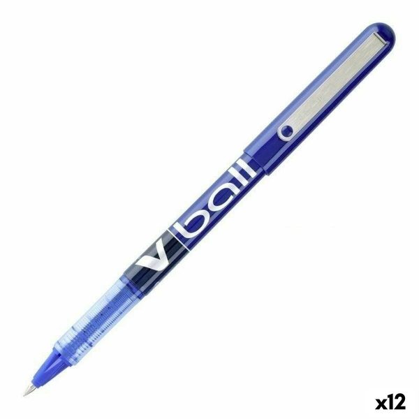 Μολύβι Roller Pilot V Ball 0,7 mm Μπλε Μέταλλο/Πλαστική ύλη (12 Μονάδες) - S9906029