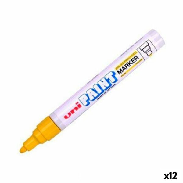 Μόνιμος δείκτης Uni-Ball Paint Marker PX-20 Κίτρινο 12 Μονάδες - S8425238