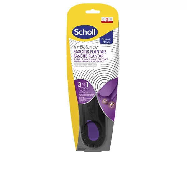 SCHOLL PLANTAR FASCITIS anti-pain insoles with in-balance 3 in 1 technology #Size M 40-42 1 u - NVA5800219