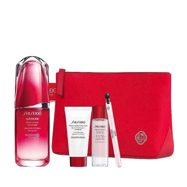 Shiseido Ultimune Set - Power Infusing Concentrate 15 ml + Softener 18 ml + Vital Perfection Eye Mask + Ginza EdP 0.8 ml - LB2840861