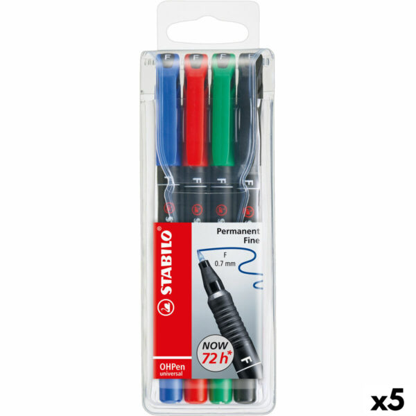 Σετ Μαρκαδόροι Stabilo Oh Pen Πολύχρωμο 0,7 mm (5 Μονάδες) - S8434280