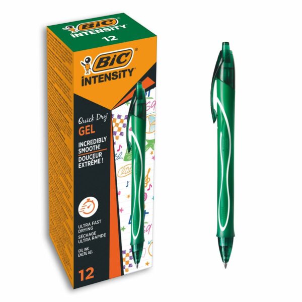 Στυλό με τζελ Bic Gel-ocity Quick Dry Πράσινο 0,3 mm (12 Μονάδες) - S8429729