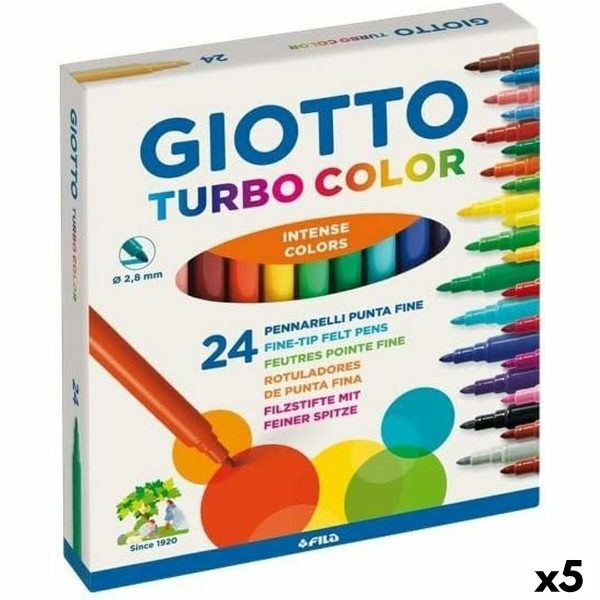 Σετ Μαρκαδόροι Giotto Turbo Color Πολύχρωμο (5 Μονάδες) - S8433926