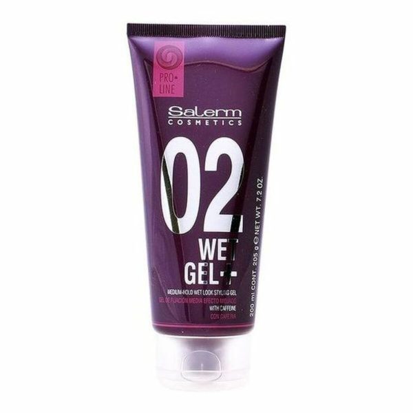 SALERM WET GEL+ medium hold wet look styling gel 200 ml - NVA2038751