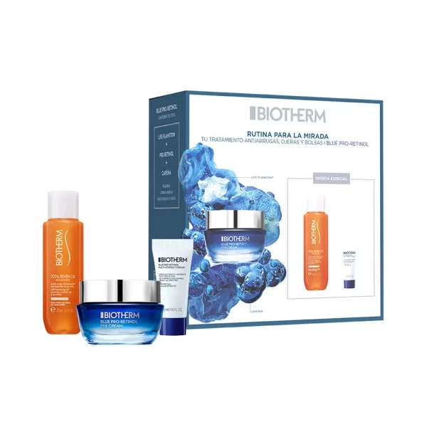 BIOTHERM BLUE PRO-RETINOL EYE CONTOUR LOT 3 pcs Eye contour cream 15 ml + Cleansing oil 30 ml + Cream 5 ml - NVA0411219