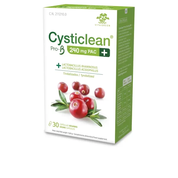 CYSTICLEAN CYSTICLEAN ProB 240 mg PAC and Probiotics with Cranberry capsules 30 units - GETNVA1120288-1