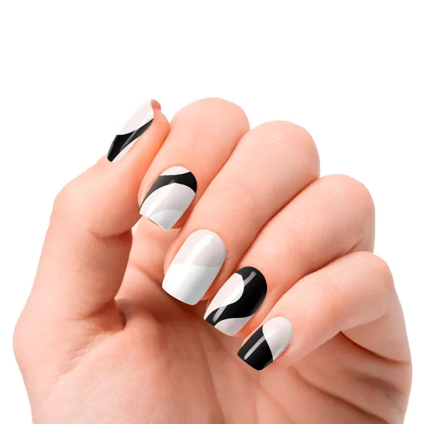 NOOVES Premium Glam GEL NAIL SHEETS #white cow 20 u - NVA3950302